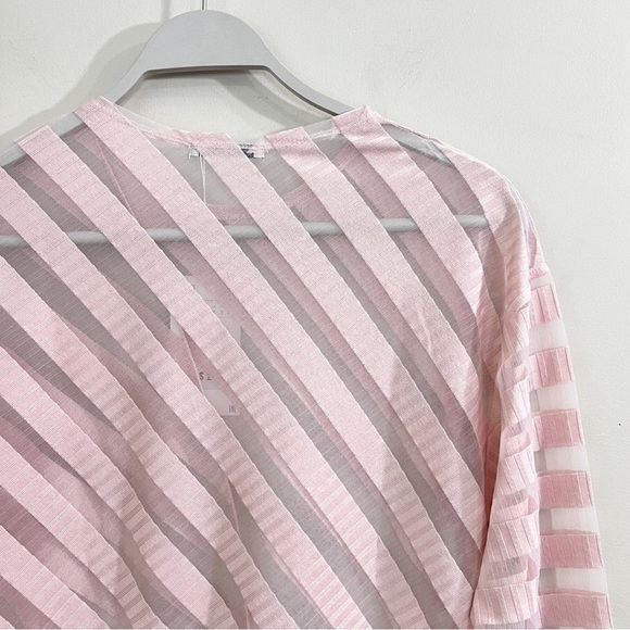 NWT Zara Collection Tonal Stripe Sheer Top - Picture 7 of 16